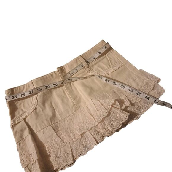 SALE!! NEW Size SM Short Lace Cream Denim Skirt with 2 Blouses - Picture 4 of 14